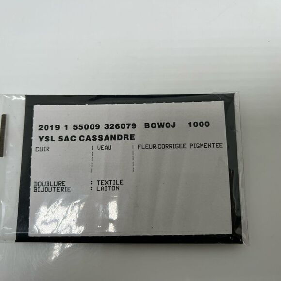 YVES SAINT LAURENT KATE CLUTCH IN GRAIN DE POUDRE LEATHER BLACK HANDBAG - Picture 11 of 11